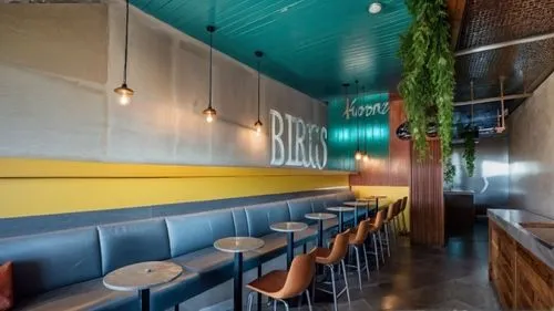 bar stools,exhaust hood,taproom,chefs kitchen,new york restaurant,bar counter,liquor bar,wine bar,modern decor,tile kitchen,rain bar,contemporary decor,barstools,concrete ceiling,search interior solutions,beer tables,bar stool,kitchenette,salt bar,interior decoration