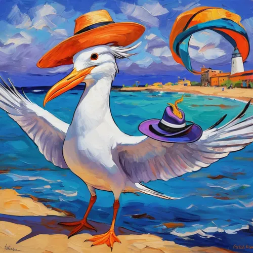 orange gull,seagull,sea bird,sea birds,sea gulls,bird painting,coastal bird,gulls,sea-gull,seabirds,sea swallow,sea gull,seagulls,silver gulls,seabird,birds of the sea,crested terns,seagulls birds,cape gull,whimsical animals,Conceptual Art,Oil color,Oil Color 25