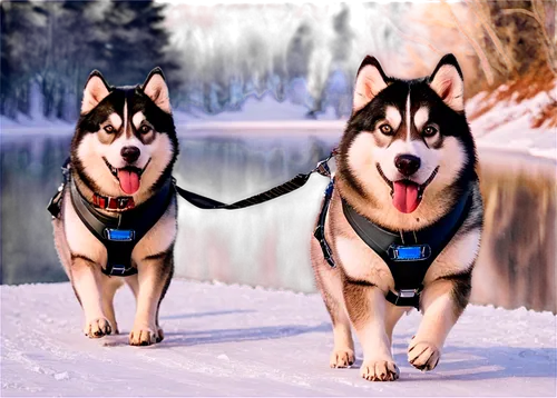 huskies,malamutes,two running dogs,akitas,two wolves,derivable,dogsledding,balto,iditarod,huskic,dogsled,woofers,aleu,silverheels,dog sled,two dogs,sled dog,malamute,chukchi,huskie,Illustration,Realistic Fantasy,Realistic Fantasy 32