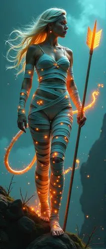 warrior woman,female warrior,firedancer,fireheart,torchbearer,fantasy woman,Conceptual Art,Sci-Fi,Sci-Fi 09