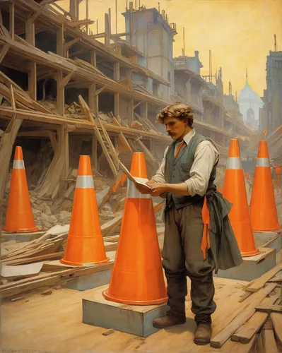 vlc,safety cone,construction worker,construction workers,construction helmet,construction industry,road cone,hard hat,construction site,traffic cone,roadwork,worker,heavy construction,roadworks,hardhat,road work,salt cone,road works,traffic cones,school cone,Illustration,Retro,Retro 03