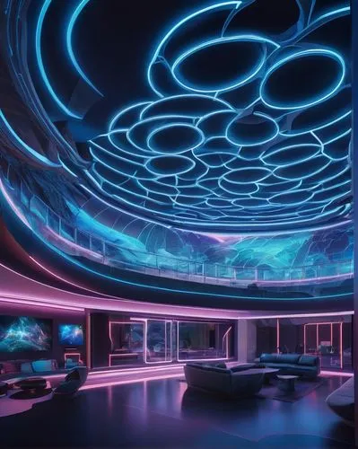 spaceship interior,ufo interior,nightclub,sky space concept,planetariums,futuristic art museum,spaceland,innoventions,spaceship space,epcot spaceship earth,planetarium,spaceport,nightclubs,skybar,discotheque,skylon,musical dome,dancefloors,futuristic architecture,futuristic landscape,Illustration,American Style,American Style 11