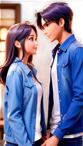 sfm,samguk,denim background,tadashi,shinran,fenyang,denim jacket,hideharu,jeans background,sekai,iida,denim jeans,anime 3d,tomoharu,kimrin,dusk background,erenhot,mmd,denim,jean jacket,Illustration,Japanese style,Japanese Style 03