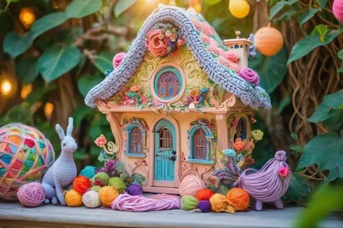 gingerbread house,the gingerbread house,fairy door,fairy village,doll kitchen,gingerbread houses,easter decoration,fairyland,candyland,easter décor,children's playhouse,doll house,fairy tale castle,garden decoration,miniature house,easter cake,fairy world,dipasquale,bakersville,confectionery,Illustration,Realistic Fantasy,Realistic Fantasy 02