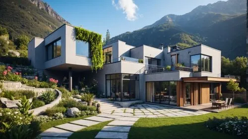 modern house,fresnaye,house in the mountains,house in mountains,cubic house,modern architecture,Photography,General,Fantasy