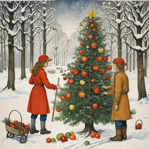 christmas scene,moroz,to collect chestnuts,christmas landscape,the occasion of christmas,christmas bells