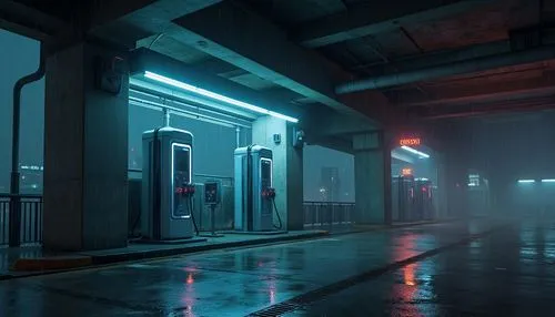 bladerunner,metro,corpus,urban,3d render,metro station,parkade,subway station,cyberpunk,gas station,sulaco,polara,metrovacesa,cyberscene,environments,oscura,metropolis,underground car park,garage,penumbra,Photography,General,Realistic