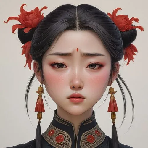 kommuna,mulan,sanxia,geiko,boxiong,oriental girl,Illustration,Realistic Fantasy,Realistic Fantasy 08