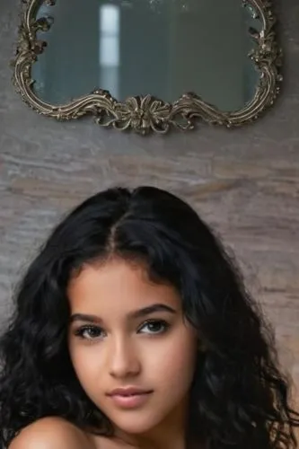 thahane,doll looking in mirror,suhana,mirror frame,vaishnavi,indian girl