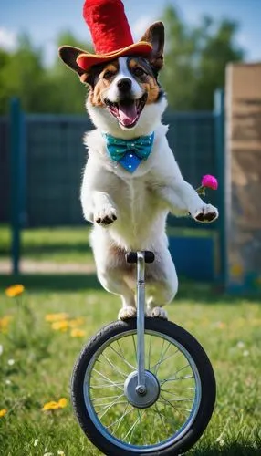 unicycle,unicycling,wheelie,unicycles,wheelies,wheely,corgi,cheerful dog,wheelspin,welschcorgi,scooter riding,bounderby,tailspins,corgis,tricycles,scootin,bmxer,two wheels,the pembroke welsh corgi,tricycle,Art,Classical Oil Painting,Classical Oil Painting 35