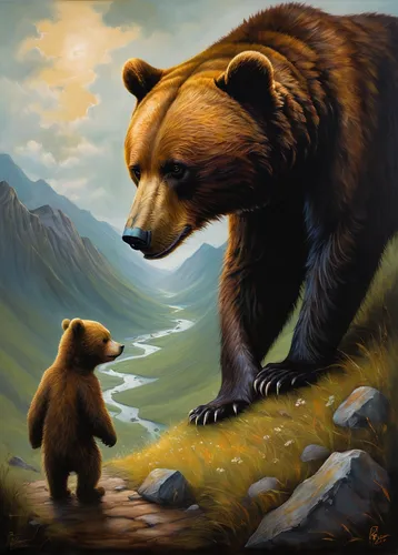 brown bears,bear guardian,grizzlies,bear market,bear kamchatka,brown bear,bears,the bears,kodiak bear,great bear,nordic bear,bear,little bear,scandia bear,cute bear,black bears,grizzly bear,bear cubs,grizzly cub,bear cub,Illustration,Realistic Fantasy,Realistic Fantasy 34