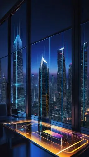 cybercity,blur office background,cityscape,skyscrapers,city at night,cyberport,cyberview,city skyline,guangzhou,cybertown,capcities,windows wallpaper,ctbuh,powerglass,glass wall,cyberscene,shanghai,skyscraper,glass building,megacorporation,Art,Artistic Painting,Artistic Painting 29