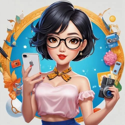 dressup,girl making selfie,netease,life stage icon,tiktok icon,phone icon,game illustration,zhixing,mobifon,gametap,horoscope libra,blogger icon,rukia,flat blogger icon,giftrust,mobile game,mobistar,fashion vector,cellstar,alipay,Unique,Design,Logo Design