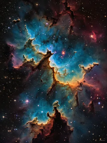 carina nebula,pillars of creation,ngc 2207,ngc 6302,ngc 6334,supernova remnant,eagle nebula,ngc 2264,ngc 6523,nebula,nebula 3,ngc 2070,ngc 7635,trifid nebula,ngc 2082,ngc 6514,cygnus,constellation puppis,ngc 6537,ngc 2818,Art,Classical Oil Painting,Classical Oil Painting 32