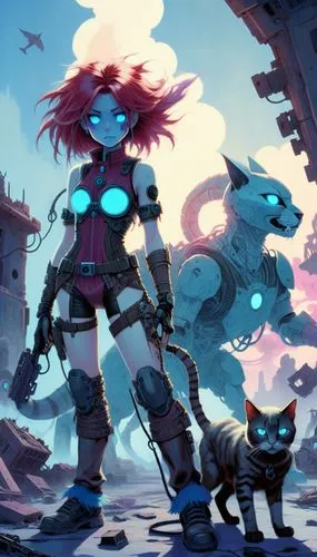 wildstar,gaige,thundercats,lavagirl,cyberdog,game illustration,Illustration,American Style,American Style 04