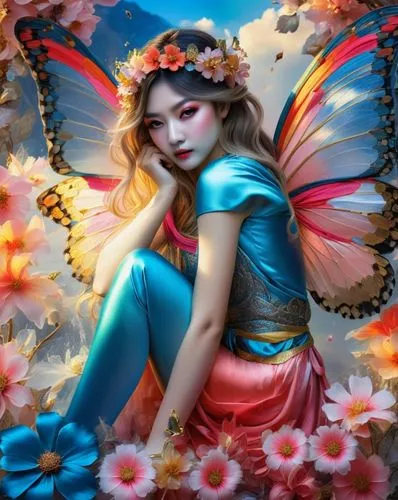 flower fairy,faery,cupido (butterfly),faerie,butterfly background,little girl fairy,fairy,ulysses butterfly,fairy queen,flutter,julia butterfly,child fairy,garden fairy,blue butterfly background,butte