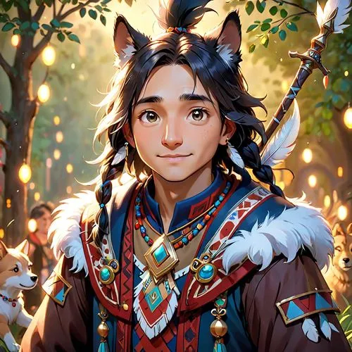 aleu,cherokee,abenaki,fingon,gisulf,mowgli,fantasy portrait,injun,iliyan,kovu,cassander,fireheart,kiowa,male elf,arystan,tseten,ischua,sokka,disney character,storybook character,Anime,Anime,Cartoon