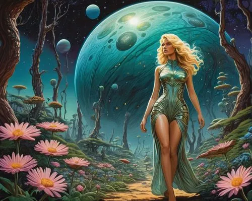 fantasy picture,faerie,secret garden of venus,fantasy art,blue moon rose,dryads,Conceptual Art,Sci-Fi,Sci-Fi 20