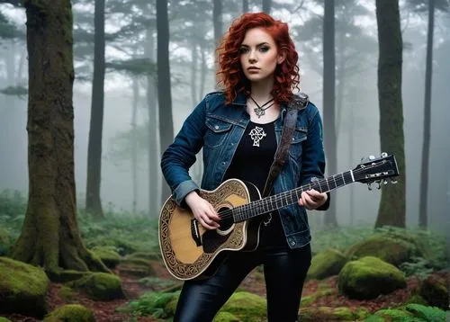 wynonna,epica,ruadh,anchoress,lindsey stirling,demelza,clary,halestorm,forest clover,rock chick,irisa,abigaille,videoclip,denim jacket,redhair,leather jacket,frontwoman,biophilia,tuatha,tarah,Photography,Artistic Photography,Artistic Photography 06