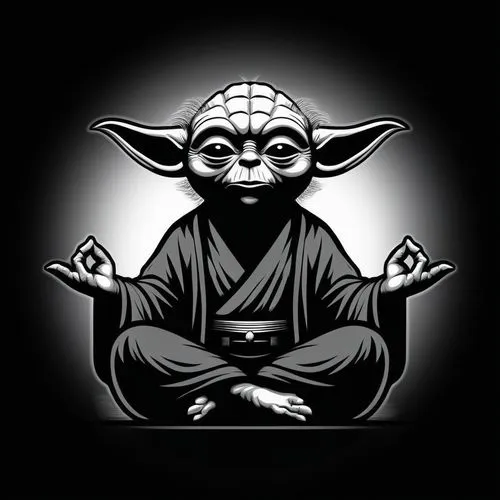 yoda,yogi,jedi,corellian,meditator,verryth,Photography,Black and white photography,Black and White Photography 08