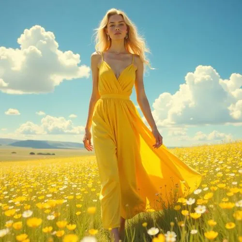 helianthus sunbelievable,yellow jumpsuit,yellow,daffodil field,yellow daisies,sun flowers,Conceptual Art,Daily,Daily 02