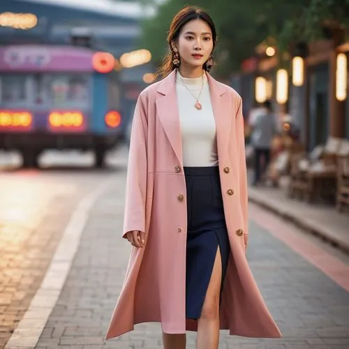 Design a new Chinese-style element-inspired coat for the summer of 2024, specifically tailored for stylish urban women. It should be suitable for daily errands, social gatherings, and commuting to and