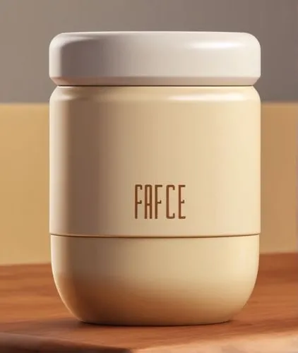 亮面 咖啡奶油 复古 
,a container sitting on a wooden surface, and with the word face written on it,face cream,skincare packaging,cosmetics jars,laface,cosmetics packaging,face care,Photography,General,Realist