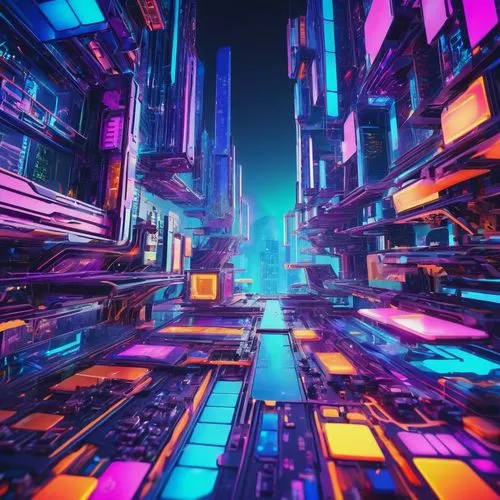 cybercity,synth,cyberscene,cyberpunk,cyberia,colorful city,cybertown,digitalism,hypermodern,metropolis,cyberworld,matrix,kaleidoscape,cyberview,wavevector,futuristic landscape,microdistrict,cyberspace,futuristic,ultra,Conceptual Art,Oil color,Oil Color 23