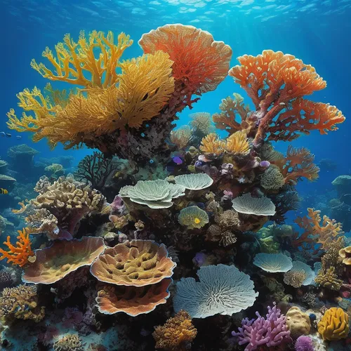 Write an informative article about how rock coral serves as a natural habitat for marine life.,coral reefs,coral reef,great barrier reef,coral reef fish,soft corals,stony coral,corals,feather coral,co