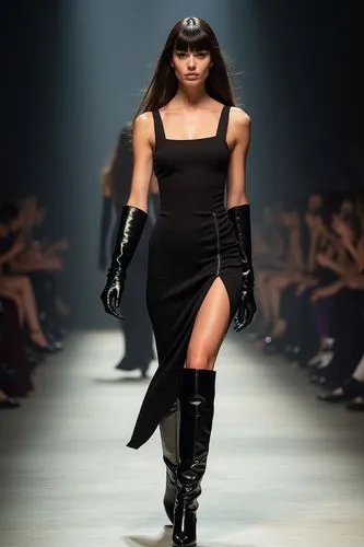 gaultier,dress walk black,mugler,formichetti,galliano,runway