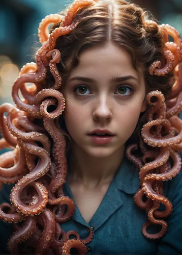 medusa,medusa gorgon,calamari,pippi longstocking,merida,gorgon,octopus,cnidaria,rapunzel,octopus tentacles,ringlet,cinnamon girl,s-curl,hushpuppy,tentacles,cephalopod,tentacle,sigourney weave,gingerbread girl,cg,Photography,General,Cinematic