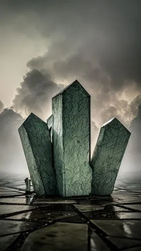 depressed mood, Abandon, mist, tiled, fire anywhere  ,cube sea,cube stilt houses,glass pyramid,cube surface,shard of glass,futuristic art museum,water cube,futuristic architecture,metatron's cube,ston