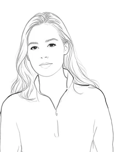 the image is an image of a girl in black and white,rotoscoped,rotoscope,uncolored,rotoscoping,angel line art,animating,Design Sketch,Design Sketch,Rough Outline