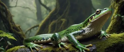 emerald lizard,iguanidae,crocodilian reptile,green crested lizard,green lizard,frog background,green iguana,green frog,crocodilian,green dragon,real gavial,west african dwarf crocodile,philippines crocodile,eleutherodactylus,pacific treefrog,terrestrial vertebrate,patrol,tirannosaurus,landmannahellir,european green lizard,Art,Classical Oil Painting,Classical Oil Painting 01