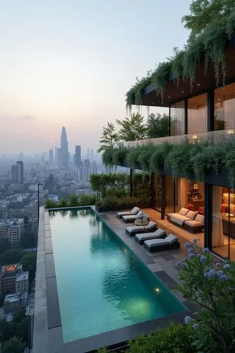 sathorn,roof top pool,roof garden,roof landscape,roof terrace,amanresorts