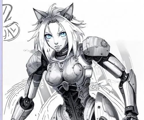 mono-line line art,lineart,zeta,iria,shirow,female warrior,Design Sketch,Design Sketch,Hand-drawn Line Art