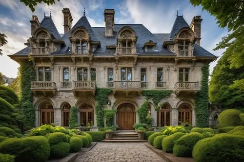 fairy tale castle,fairytale castle,chateau,chateaux,chateauesque,kykuit,fairy tale castle sigmaringen,victorian house,victorian,gold castle,old victorian,mansion,french building,palladianism,zelenay,dunrobin castle,henry g marquand house,dunrobin,fairy tale,dreamhouse,Illustration,Black and White,Black and White 26