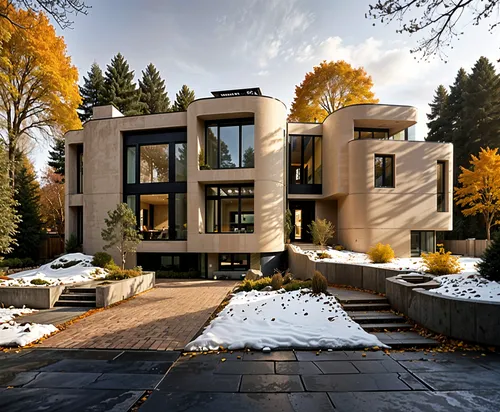 a couple of houses in the snow,pinnacle,modern house,luxury home,dreamhouse,prefab,domaine