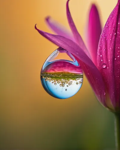 a close up of a dew drop on a Flower, extremely detailed, extreme minimalism, empty space,flower of water-lily,dew drops on flower,water flower,water lily flower,water droplet,water drop,dewdrop,flowe