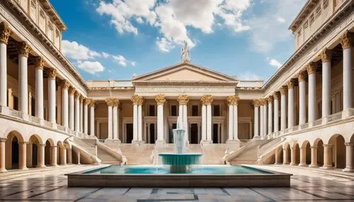 zappeion,glyptothek,peristyle,marble palace,pantheon,roman bath,greek temple,ashmolean,panathenaic,school of athens,palladian,ryswick,doric columns,neoclassical,campidoglio,the parthenon,pallas athene fountain,stoa,parthenon,neoclassicism,Art,Artistic Painting,Artistic Painting 46