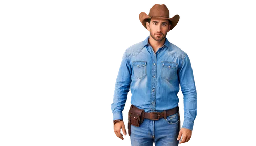 cowboy beans,model train figure,bluejeans,cowboy,cowboy bone,western riding,stetson,jean button,sheriff,blue-collar worker,3d figure,rodeo,cow boy,cowboy hat,3d model,articulated manikin,cowboys,western,ken,action figure,Illustration,American Style,American Style 02