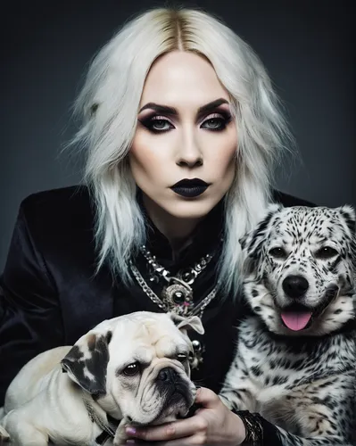 cruella,cruella de ville,dalmatian,vegan icons,gothic portrait,human and animal,pet black,girl with dog,goth woman,sphynx,puppies,goth subculture,goth like,animals,dog look,gothic fashion,dark gothic mood,goths,animal icons,canines,Photography,Artistic Photography,Artistic Photography 12