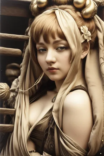 japanese doll,female doll,the japanese doll,fantasy portrait,wooden doll,sepia,artist doll,asian costume,vintage doll,celtic queen,ayu,angelica,rapunzel,cleopatra,doll figure,fae,oriental princess,japanese art,porcelain doll,doll looking in mirror