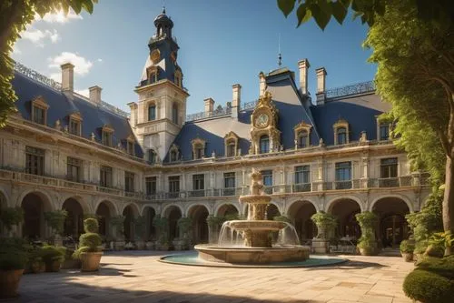 hotel de cluny,chateaux,chantilly,zelenay,chateau,ritzau,fontainebleau,cassation,carnavalet,french building,hôtel des invalides,matignon,paristech,solesmes,château de chambord,duvillard,chenonceau,royaumont,pierrefonds,universitaire,Art,Classical Oil Painting,Classical Oil Painting 31