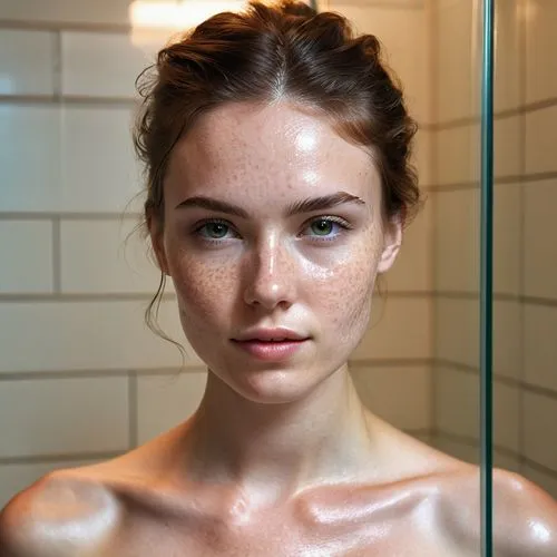 freckled,freckles,freja,shower,natural cosmetic,showering,Photography,General,Realistic