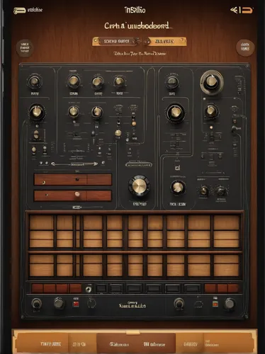 Craft a soundboard unblocked with a retro and nostalgic atmosphere.,vintage theme,audio mixer,audio interface,drum mixer,synclavier,moog,studio monitor,mixing engineer,control panel,serum,mixing board