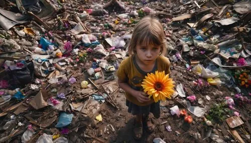 girl in flowers,scattered flowers,girl picking flowers,plastic flower,trash land,flowers fall,the little girl's room,children's grave,flower wall en,sea of flowers,landfill,field of flowers,fallen flower,anthropocene,photographing children,detritus,tarjanne,photos of children,dumpsite,the little girl