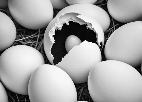 Secrets unravel as eggs hold the key to creation.,broken eggs,free-range eggs,white eggs,goose eggs,egg,eggs,egg shells,egg shell break,eggshells,egg shell,organic egg,eggs in a basket,egg basket,crac