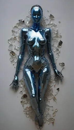 cortana,steel sculpture,mechanoid,fembot,cyberman,robocop,marmora,alita,metal figure,ultron,scrap sculpture,metalized,hirst,3d man,woman sculpture,steel man,aluminium,humanoid,artist's mannequin,aluminum,Conceptual Art,Graffiti Art,Graffiti Art 02