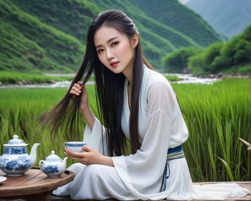 oriental longhair,tea zen,junshan yinzhen,inner mongolian beauty,chinese herb tea,dianhong tea,oriental girl,vietnamese lotus tea,vietnamese woman,baihao yinzhen,maojian tea,oriental princess,tea ceremony,china tea,asian woman,chinese art,yunnan,japanese tea,china massage therapy,chinese tea,Conceptual Art,Fantasy,Fantasy 03